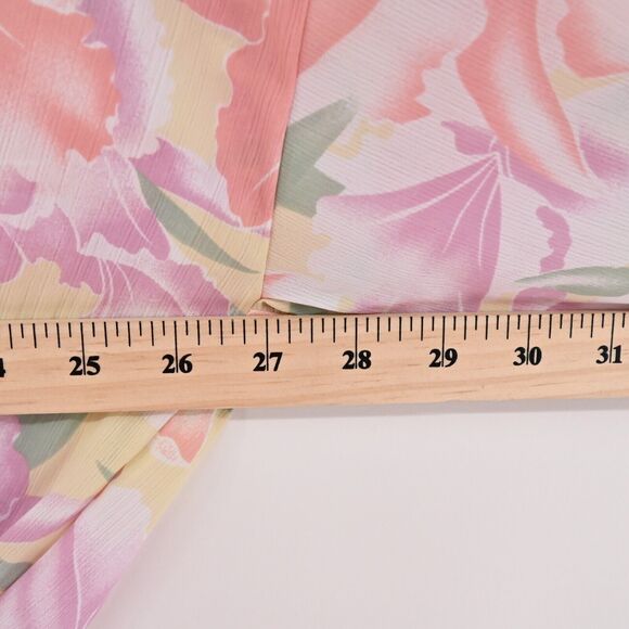 Vtg VICTORIAS SECRET Robe Womens Size OS Gold Label Cream Floral Satin Deadstock - Picture 13 of 13